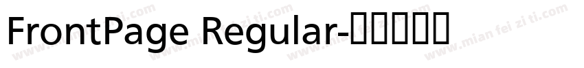 FrontPage Regular字体转换
